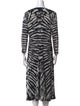 Raquel Allegra Tie-Dye Print Midi Length Dress