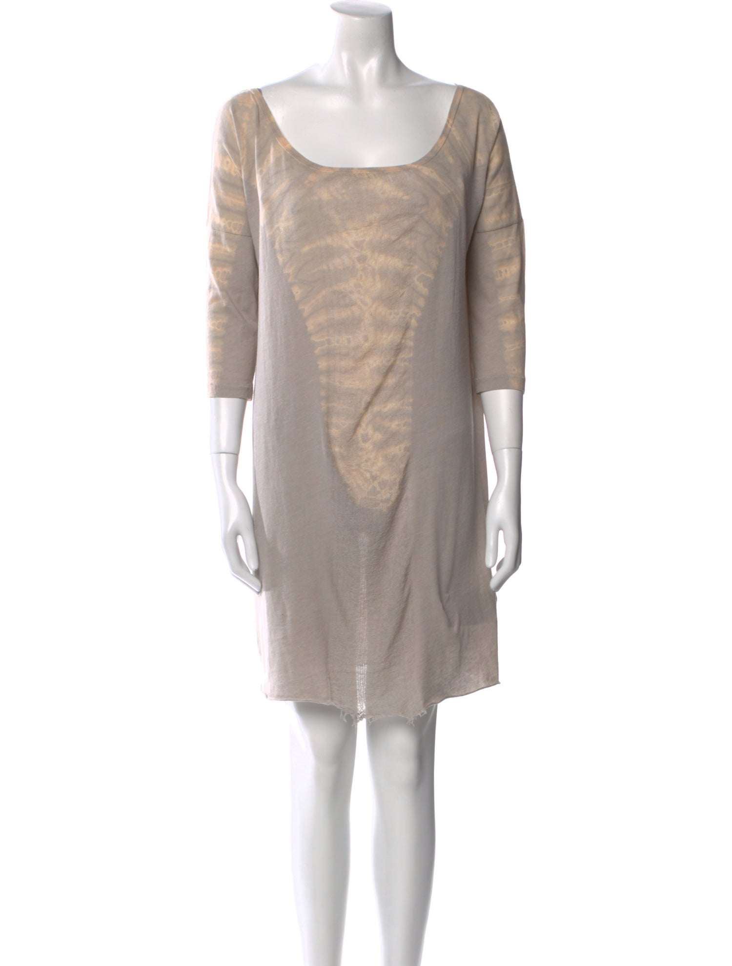 Raquel Allegra Scoop Neck Mini Dress