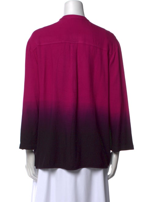 Raquel Allegra Three-Quarter Sleeve Button-Up Top