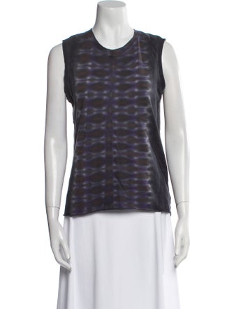 Raquel Allegra Printed Crew Neck Top