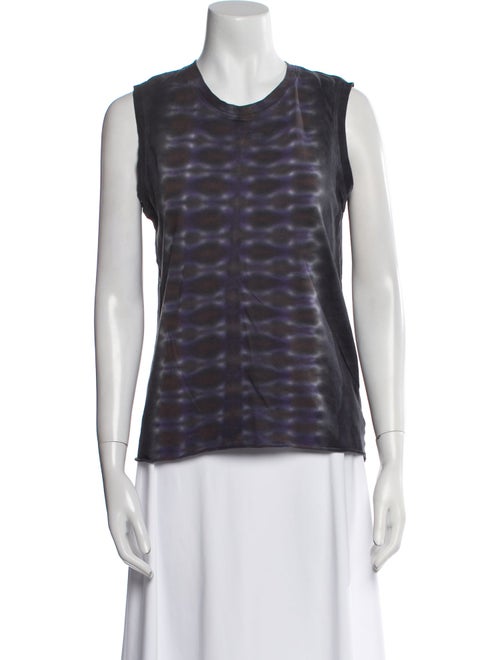 Raquel Allegra Printed Crew Neck Top