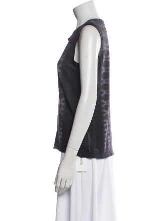 Raquel Allegra Printed Crew Neck Top