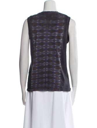 Raquel Allegra Printed Crew Neck Top