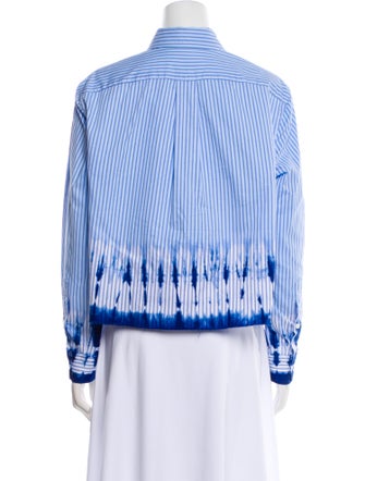 Raquel Allegra Striped Long Sleeve Button-Up Top
