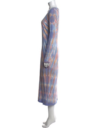 Raquel Allegra Tie-Dye Print Midi Length Dress