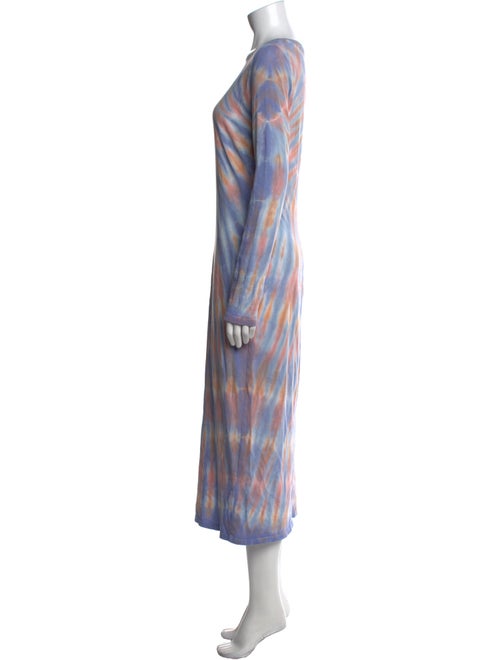 Raquel Allegra Tie-Dye Print Midi Length Dress