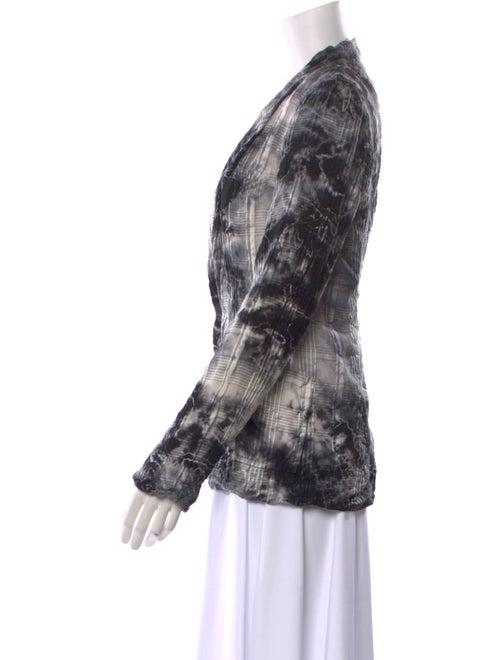 Raquel Allegra Tie-Dye Print V-Neck Blouse