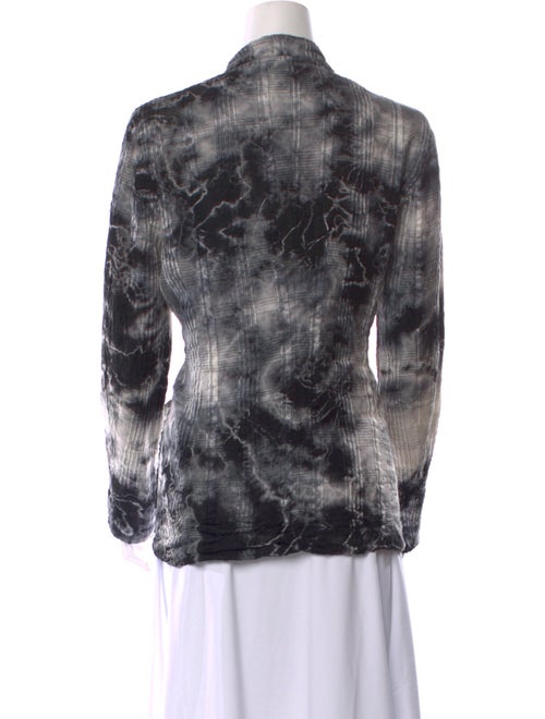 Raquel Allegra Tie-Dye Print V-Neck Blouse