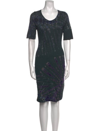 Raquel Allegra Printed Knee-Length Dress