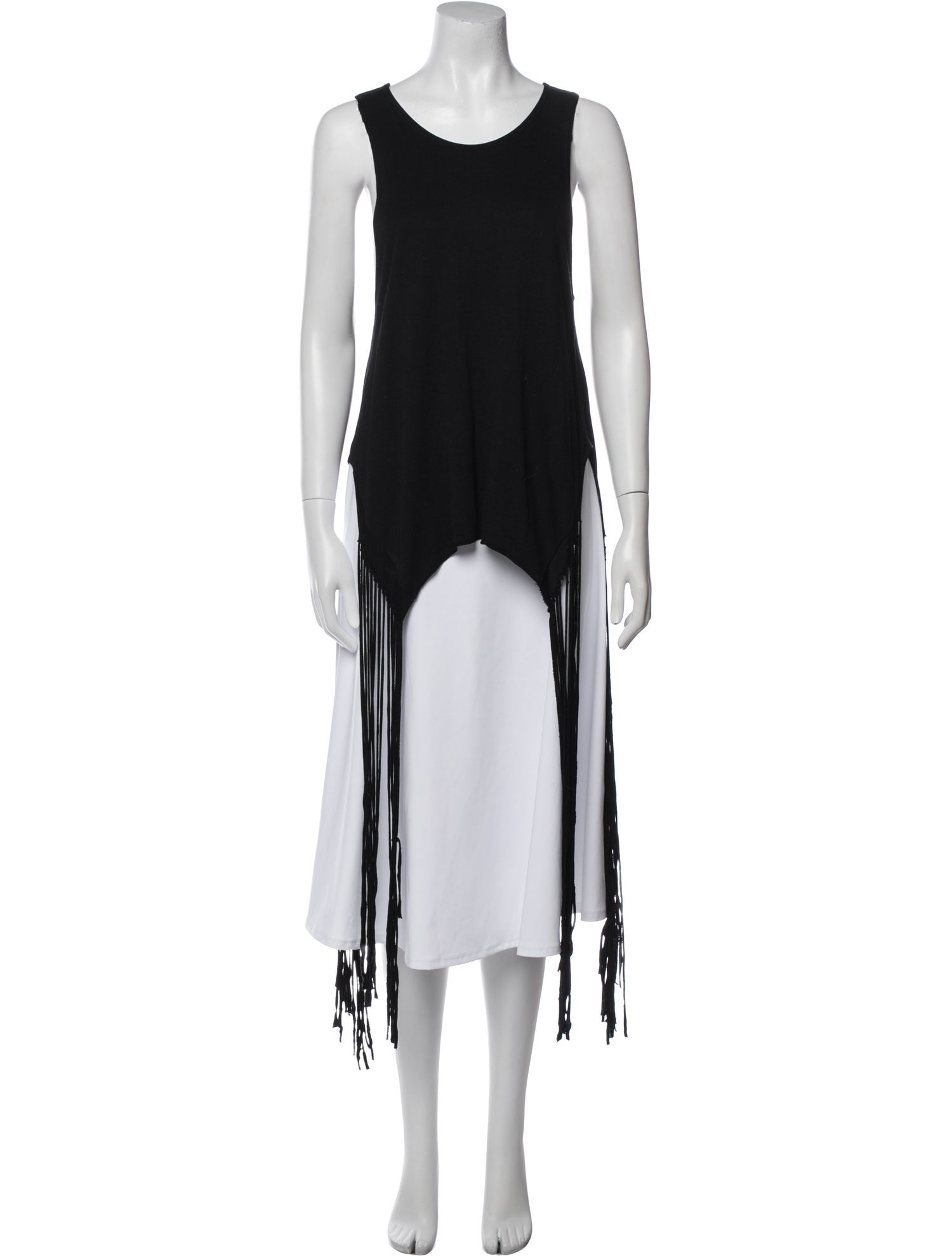 Raquel Allegra Scoop Neck Sleeveless Crop Top