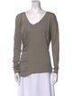 Raquel Allegra V-Neck Long Sleeve T-Shirt
