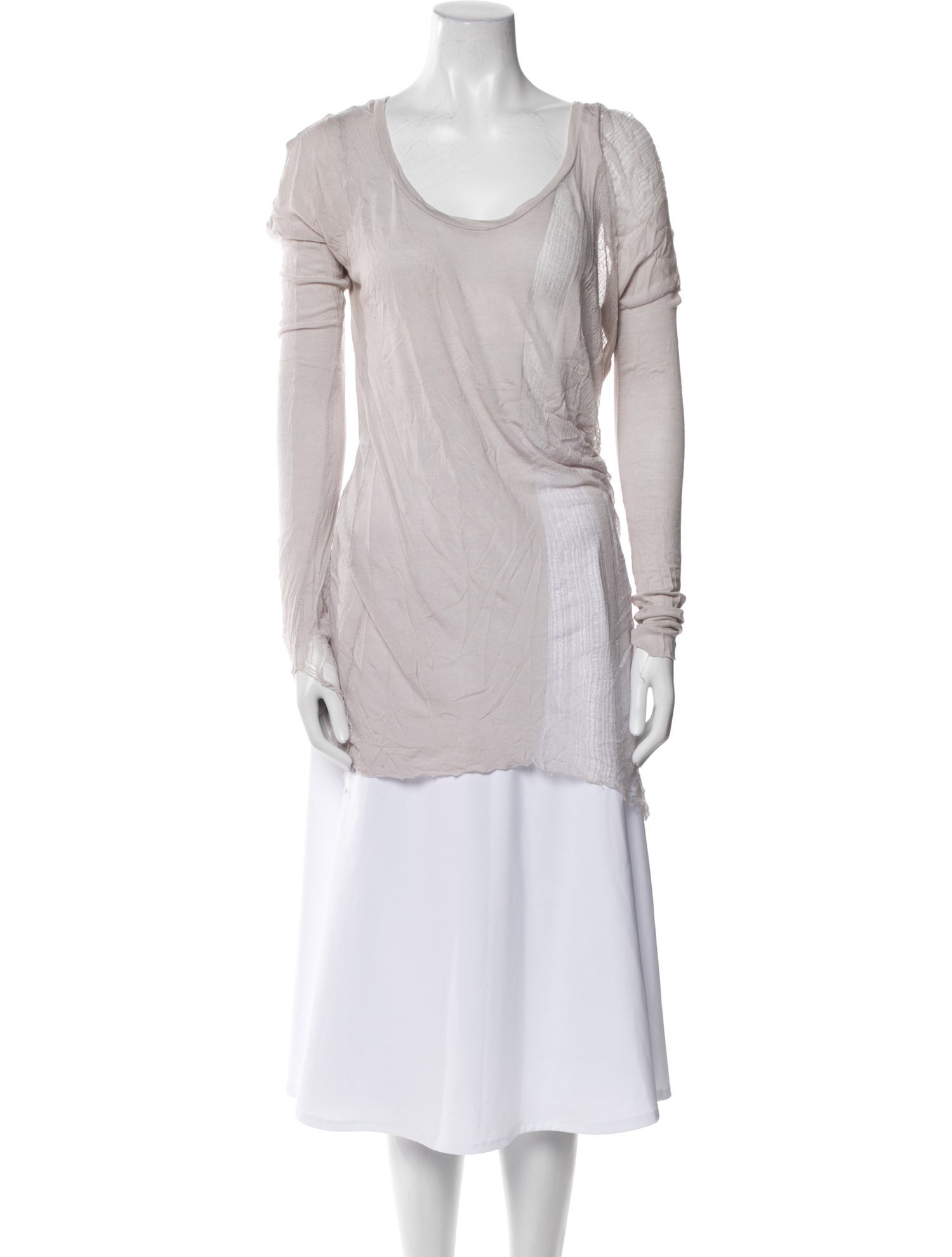 Raquel Allegra Scoop Neck Long Sleeve Tunic