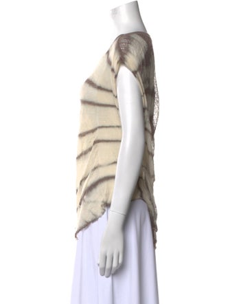 Raquel Allegra Striped Bateau Neckline Blouse