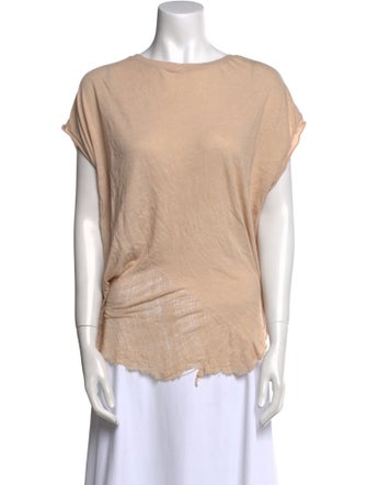 Raquel Allegra Bateau Neckline Short Sleeve T-Shirt