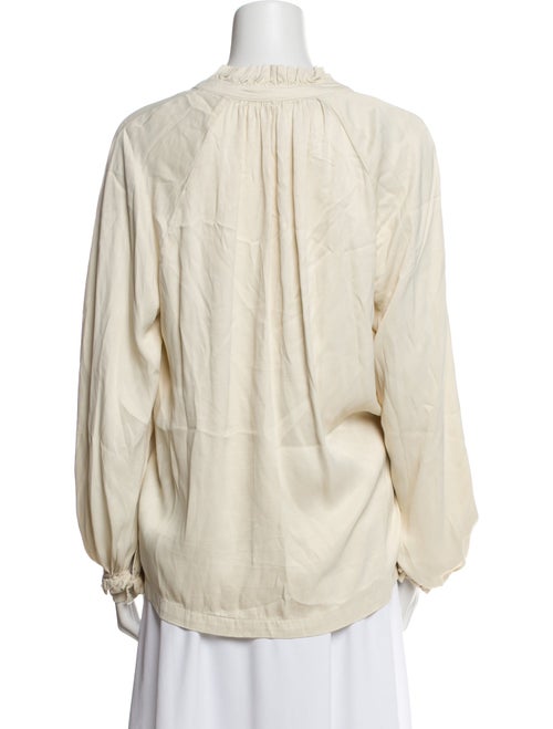 Raquel Allegra V-Neck Long Sleeve Blouse