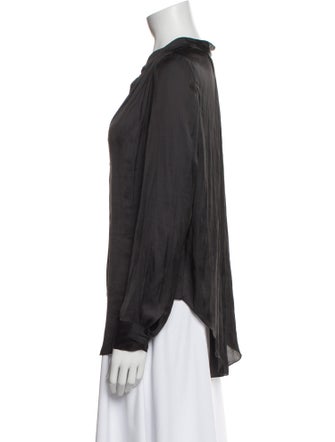 Raquel Allegra V-Neck Long Sleeve Blouse