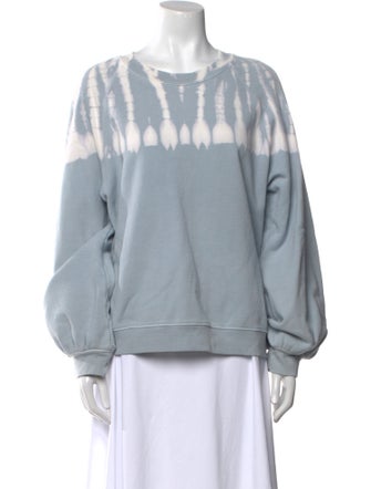 Raquel Allegra Tie-Dye Print Scoop Neck Sweatshirt