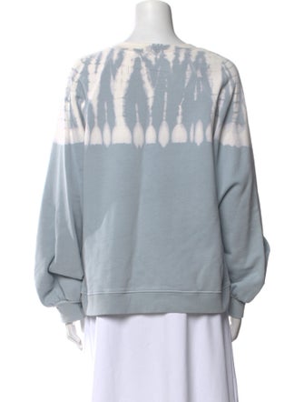 Raquel Allegra Tie-Dye Print Scoop Neck Sweatshirt