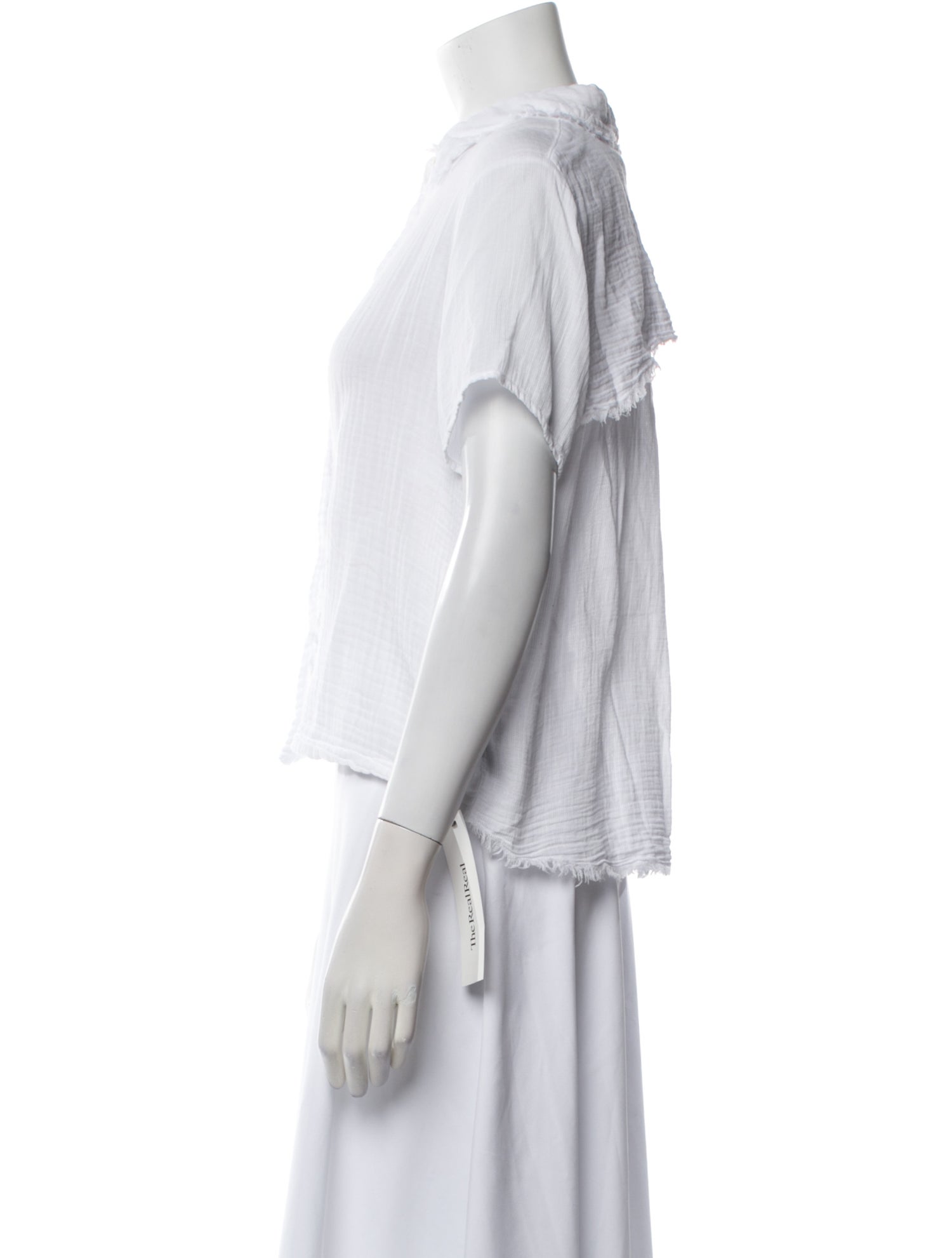 Raquel Allegra Short Sleeve Button-Up Top