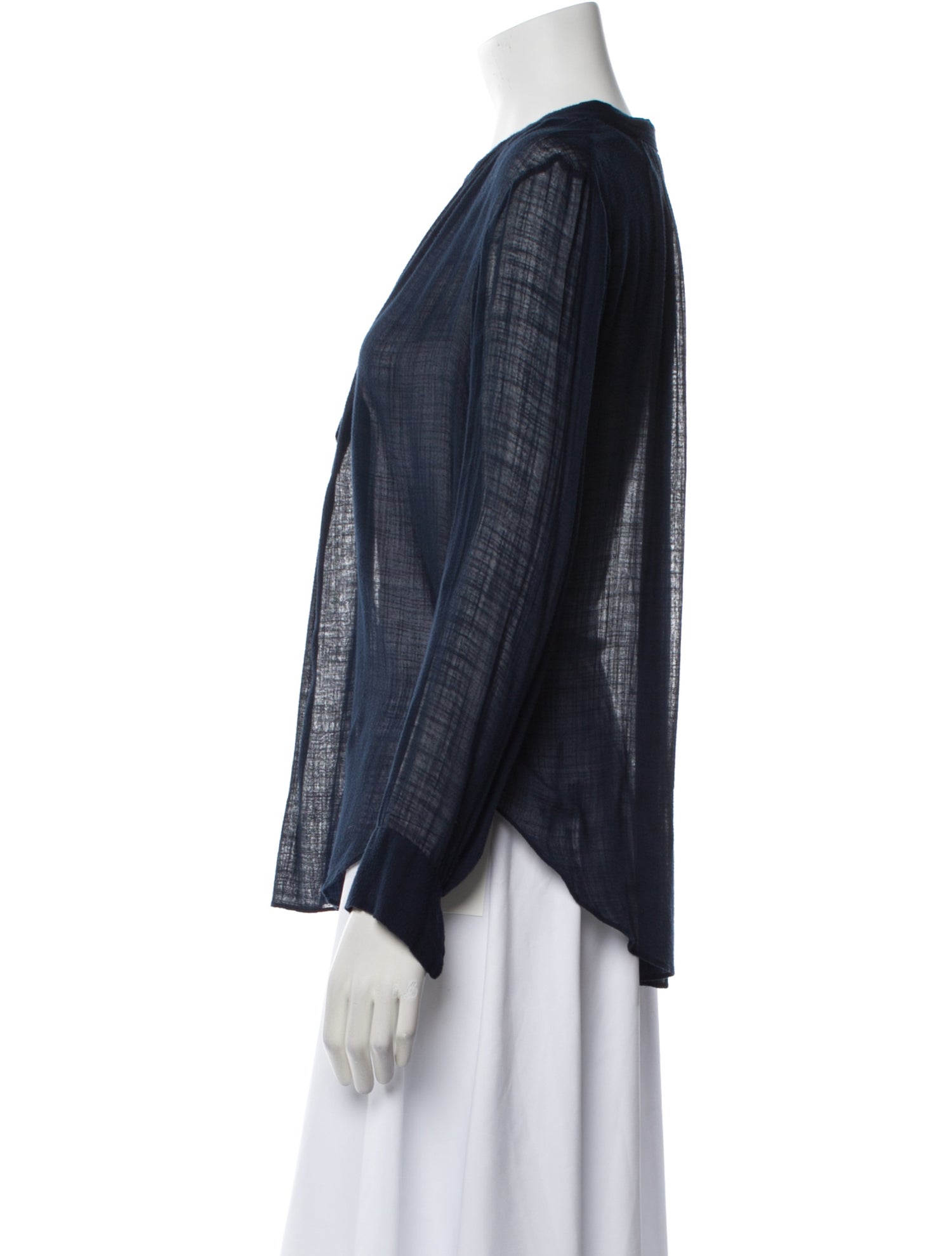 Raquel Allegra V-Neck Long Sleeve Blouse