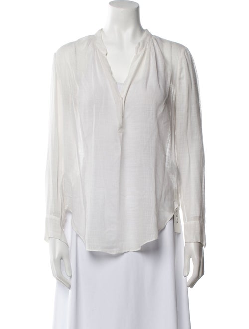 Raquel Allegra V-Neck Long Sleeve Blouse