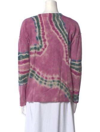 Raquel Allegra Merino Wool Tie-Dye Print Sweater