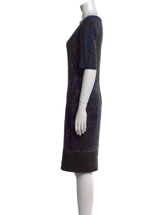 Raquel Allegra Printed Knee-Length Dress