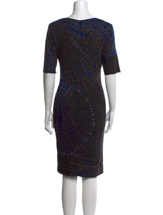 Raquel Allegra Printed Knee-Length Dress