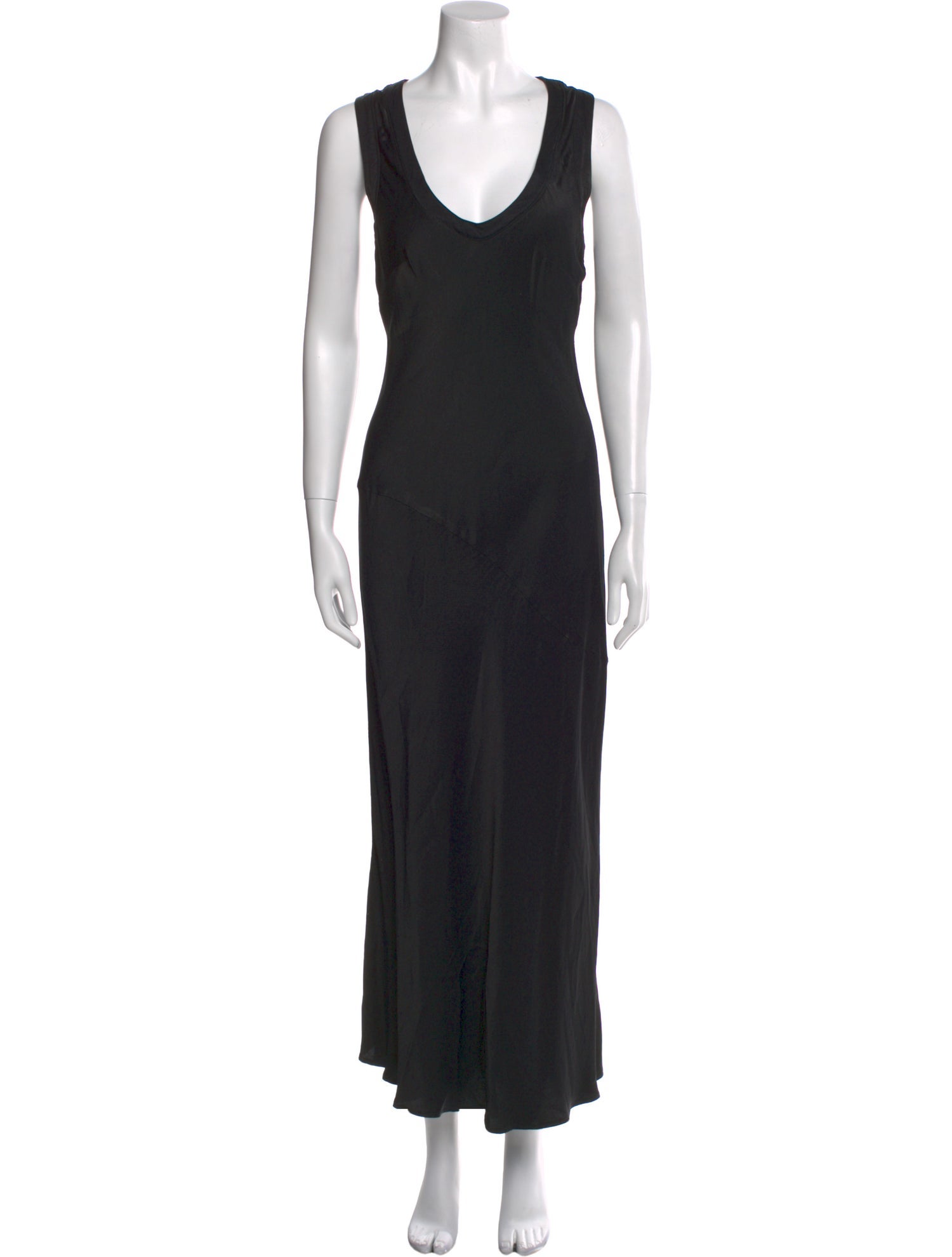 Raquel Allegra Scoop Neck Long Dress