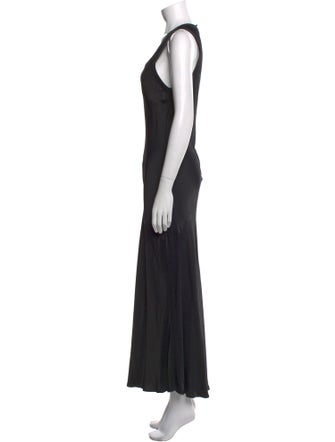 Raquel Allegra Scoop Neck Long Dress