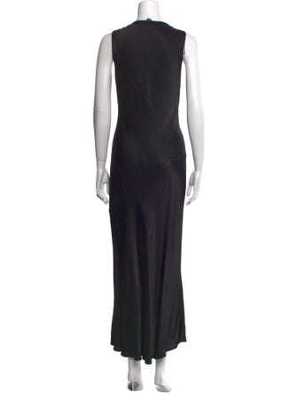 Raquel Allegra Scoop Neck Long Dress
