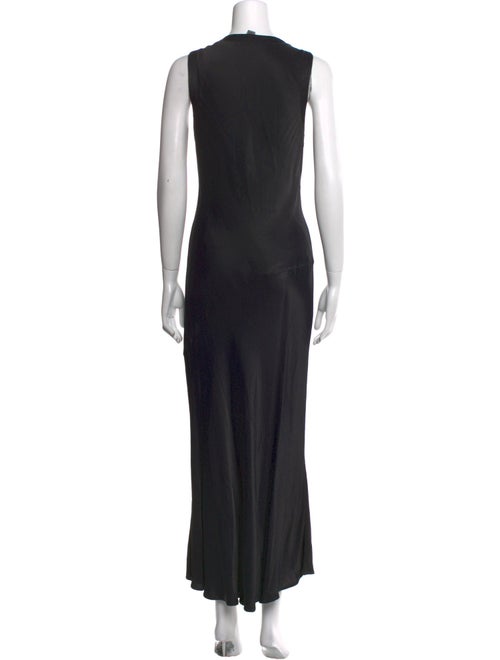 Raquel Allegra Scoop Neck Long Dress