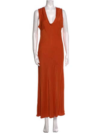 Raquel Allegra V-Neck Long Dress