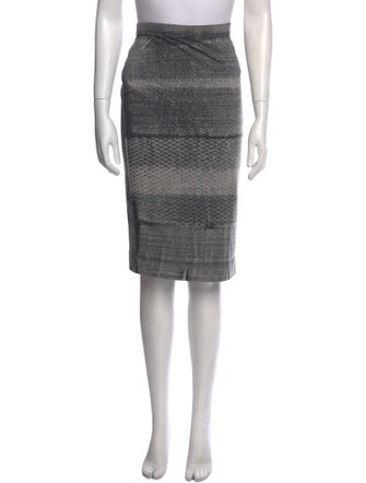 Raquel Allegra Striped Knee-Length Skirt