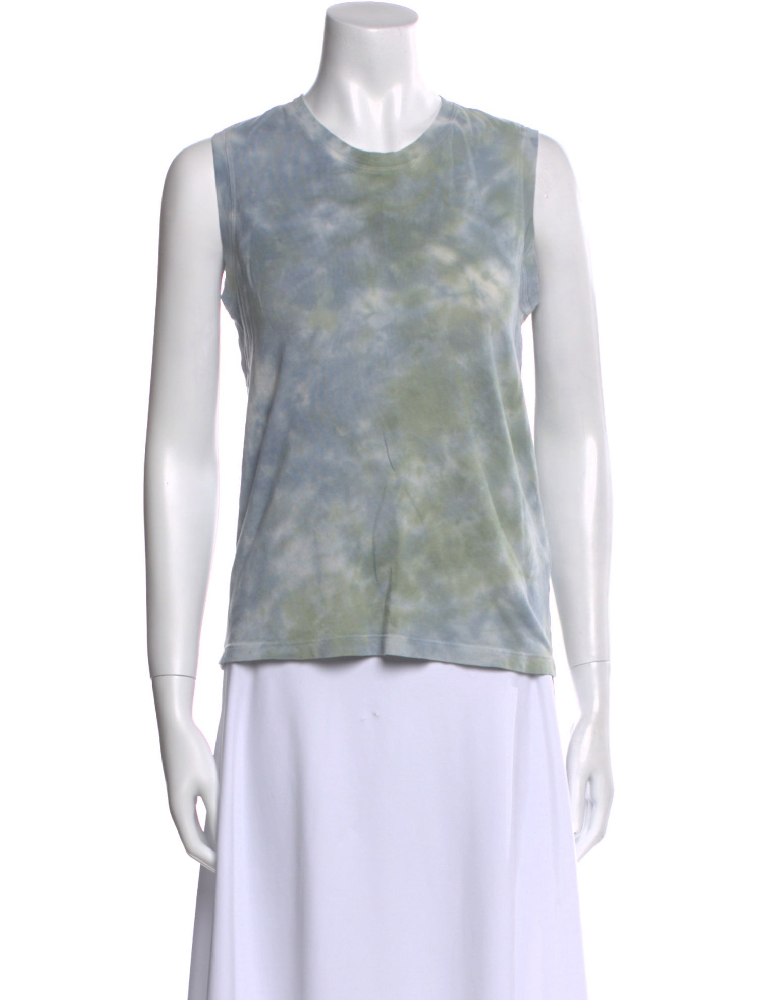 Raquel Allegra Tie-Dye Print Crew Neck Top