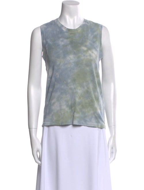 Raquel Allegra Tie-Dye Print Crew Neck Top