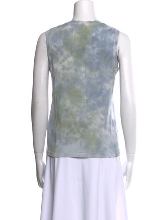 Raquel Allegra Tie-Dye Print Crew Neck Top