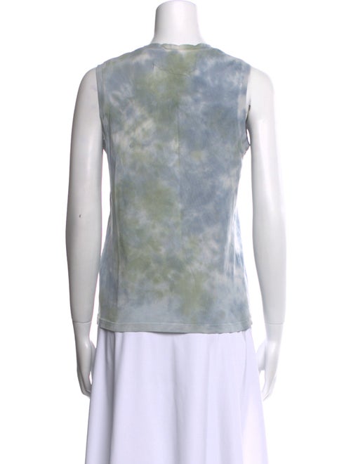 Raquel Allegra Tie-Dye Print Crew Neck Top