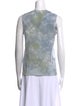 Raquel Allegra Tie-Dye Print Crew Neck Top