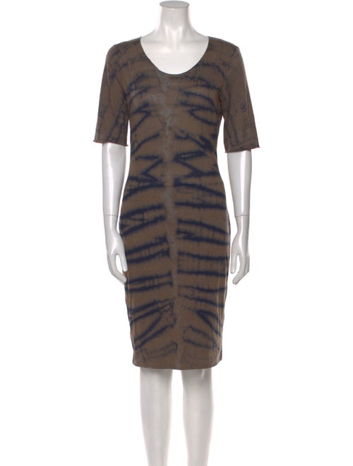 Raquel Allegra Tie-Dye Print Knee-Length Dress