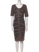 Raquel Allegra Tie-Dye Print Knee-Length Dress