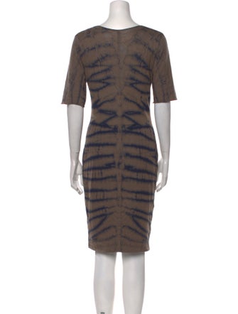 Raquel Allegra Tie-Dye Print Knee-Length Dress