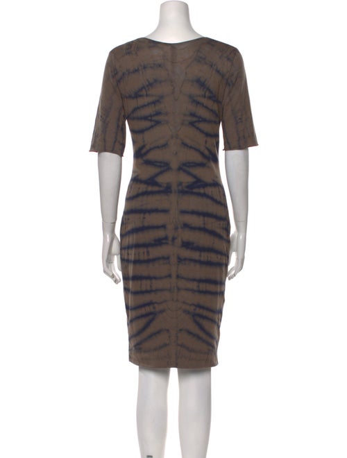 Raquel Allegra Tie-Dye Print Knee-Length Dress