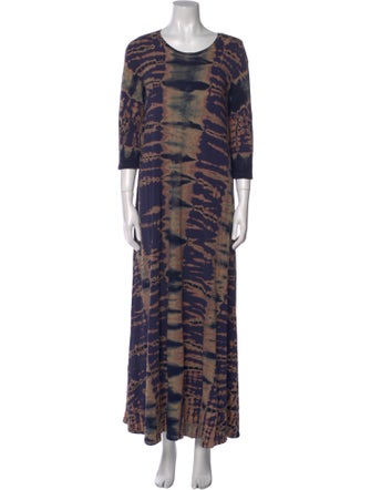 Raquel Allegra Tie-Dye Print Long Dress