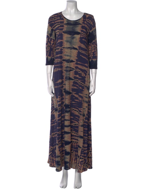 Raquel Allegra Tie-Dye Print Long Dress