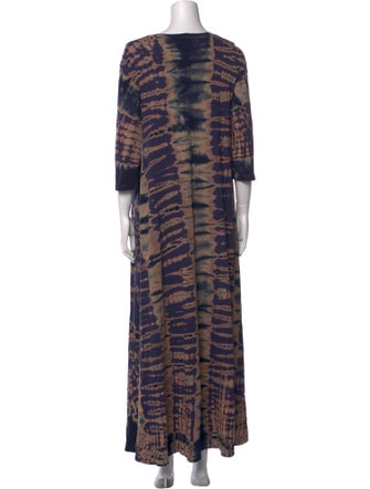 Raquel Allegra Tie-Dye Print Long Dress