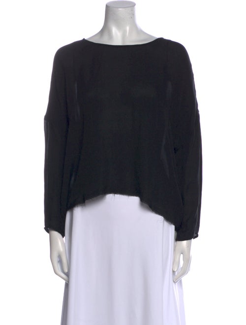 Raquel Allegra Silk Scoop Neck Crop Top