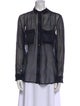 Raquel Allegra Silk Long Sleeve Button-Up Top