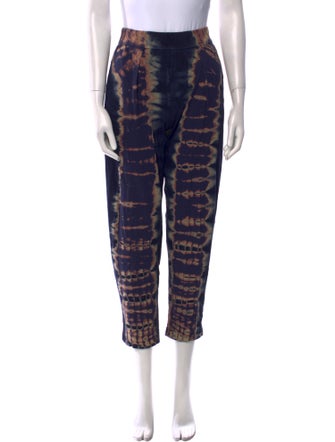 Raquel Allegra Tie-Dye Print Straight Leg Pants