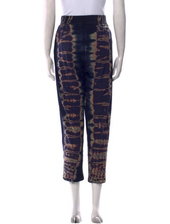 Raquel Allegra Tie-Dye Print Straight Leg Pants